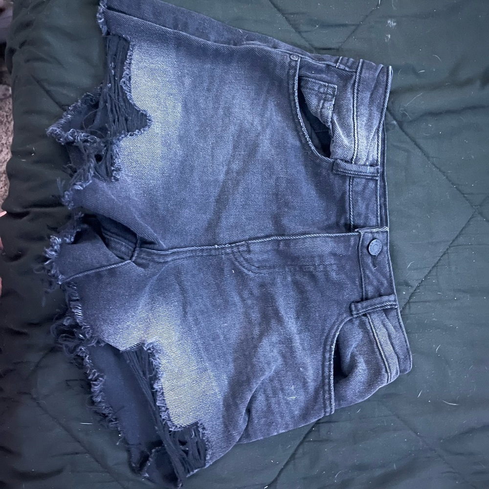 Black Jean Shorts